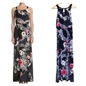 White House Black Market Boho Floral Maxi Dress Size Small